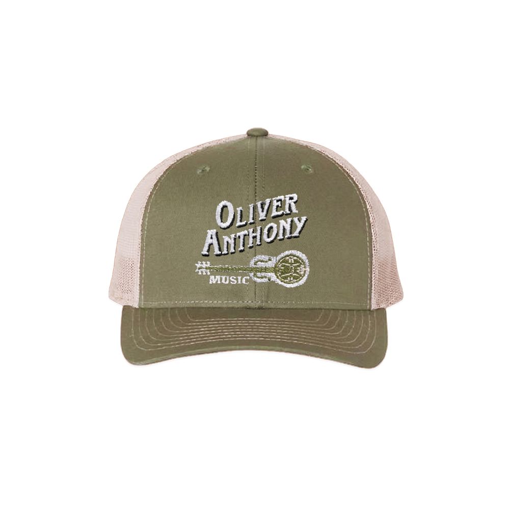 OAM Logo Trucker Hat (Moss/Beige)