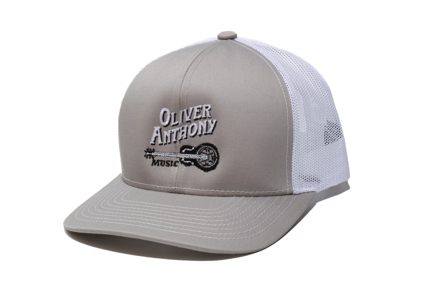 OAM Logo Trucker Hat (Silver/White)