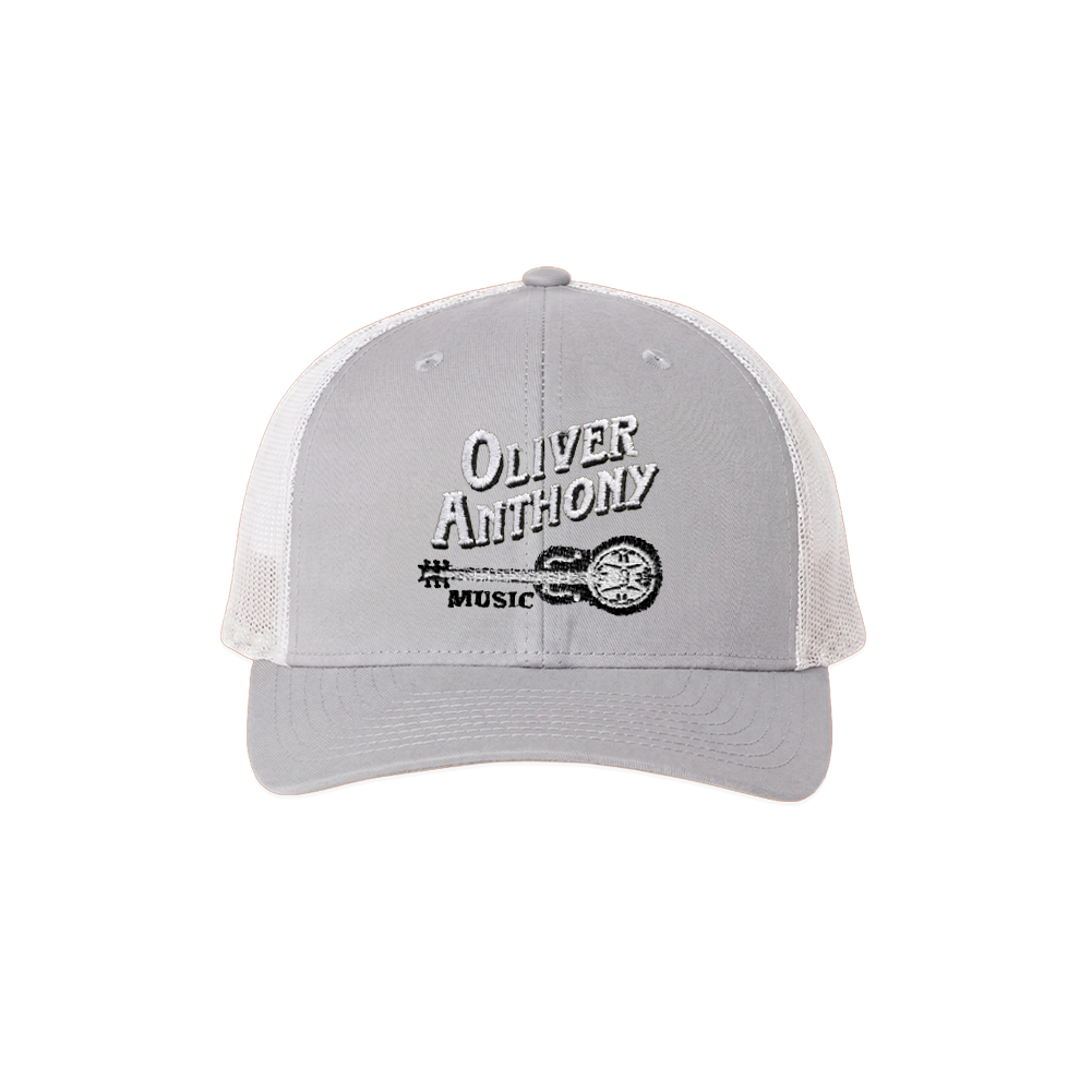 OAM Logo Trucker Hat (Silver/White)