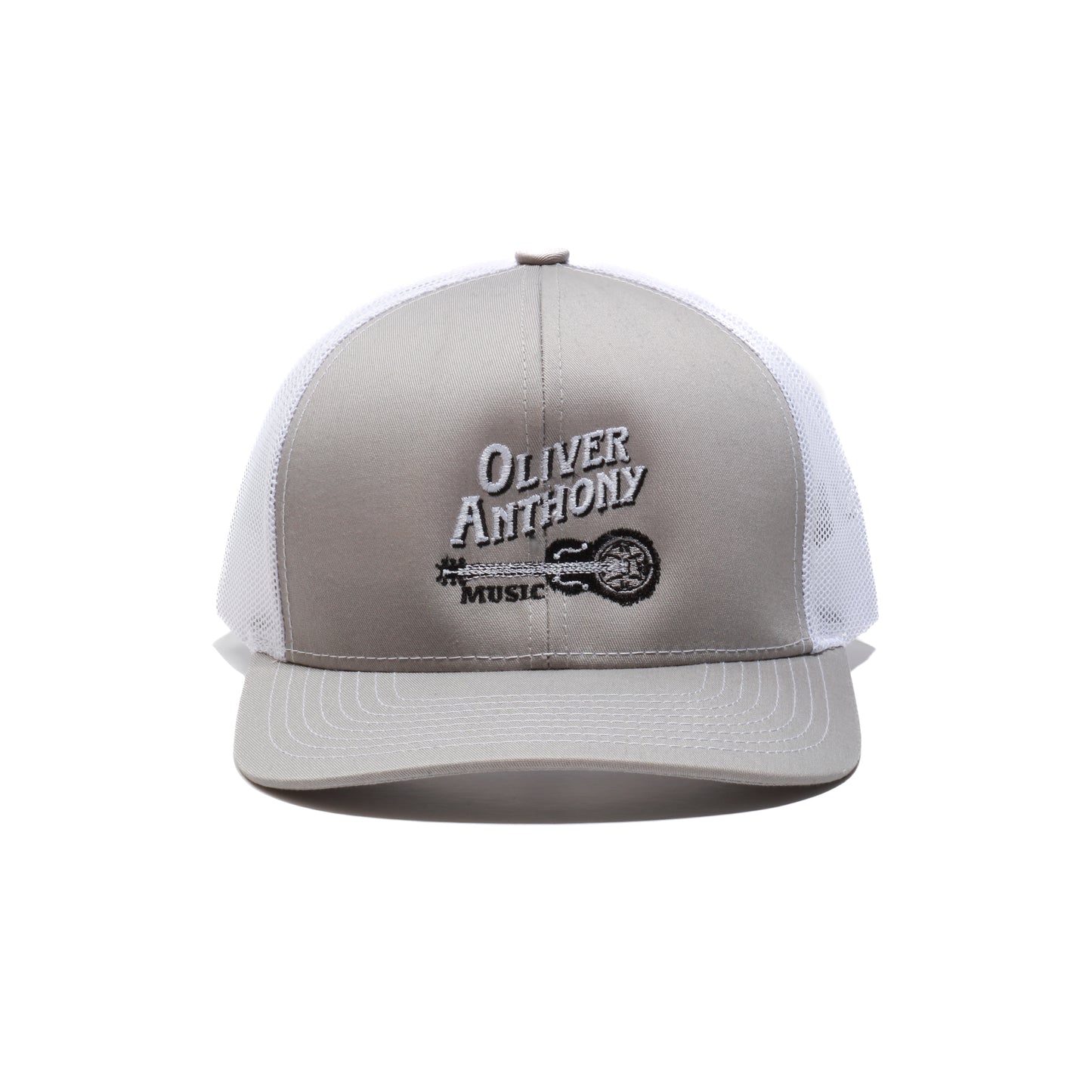 OAM Logo Trucker Hat (Silver/White)