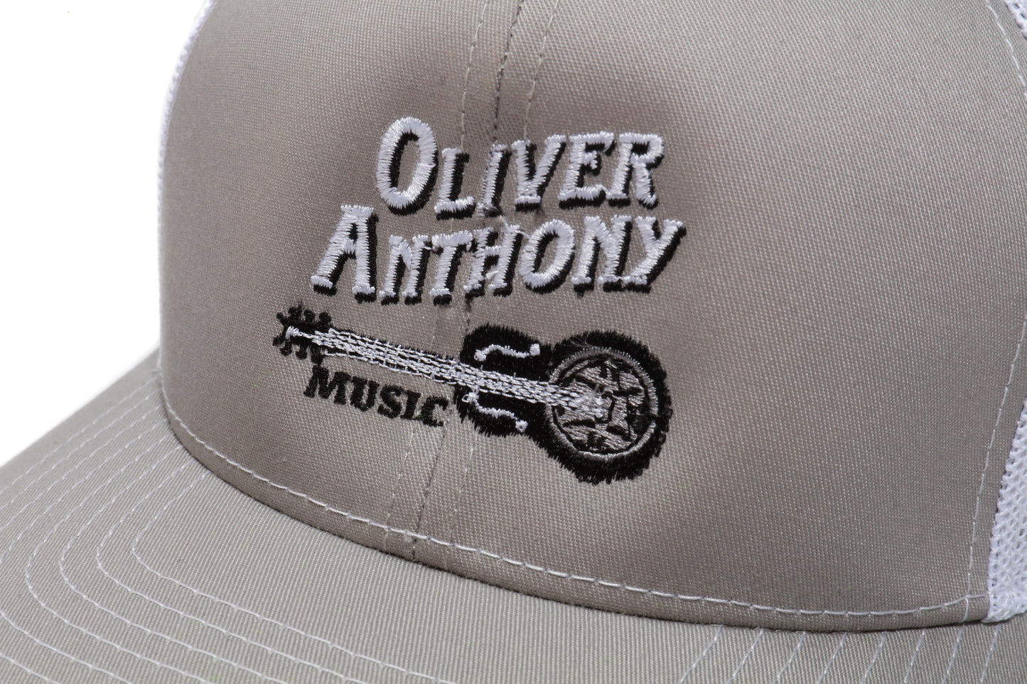 OAM Logo Trucker Hat (Silver/White)